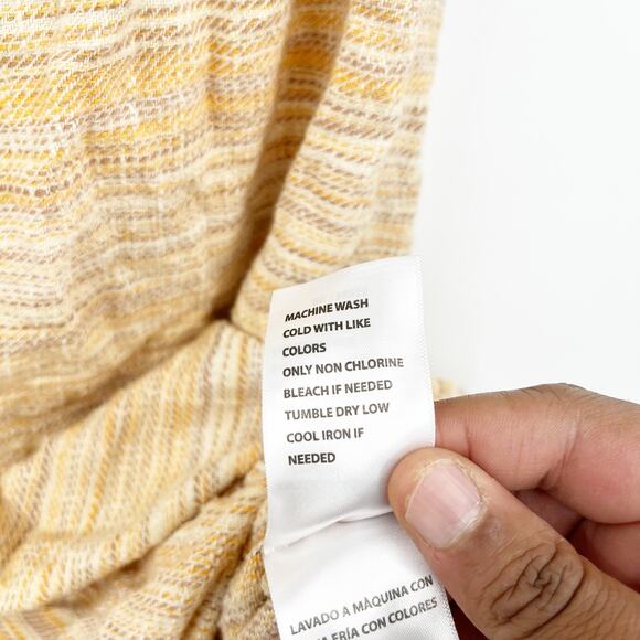 Cleo + Wolf Womens Country Cottagecore Yarn Dye A-Line Tank Dress Size S Beige - Picture 10 of 13